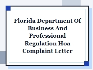 How to File a Florida Dbpr Hoa Complaint Letter