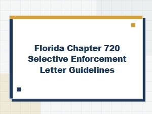 Florida Chapter 720 Selective Enforcement Letter Guide